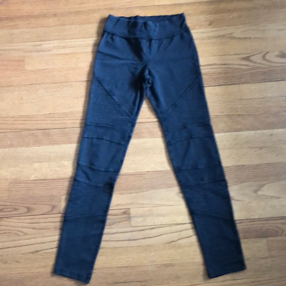 Moto style leggings.